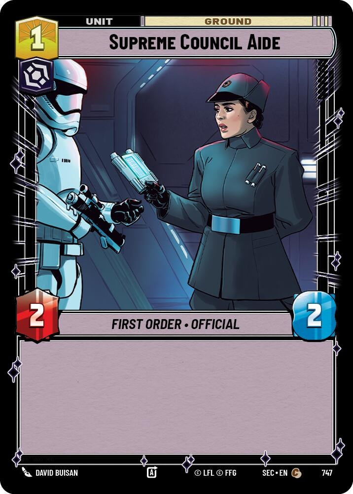 Image for Supreme Council Aide (Foil) (747) (Secrets of Power) - Star Wars: Unlimited