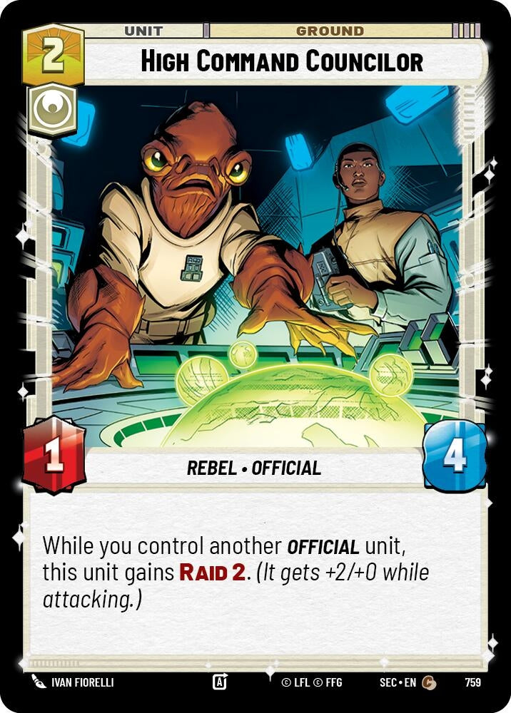 Image for High Command Councilor (Foil) (759) (Secrets of Power) - Star Wars: Unlimited