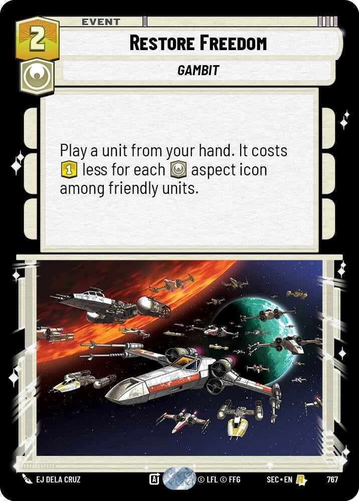 Image for Restore Freedom (Foil) (767) (Secrets of Power) - Star Wars: Unlimited
