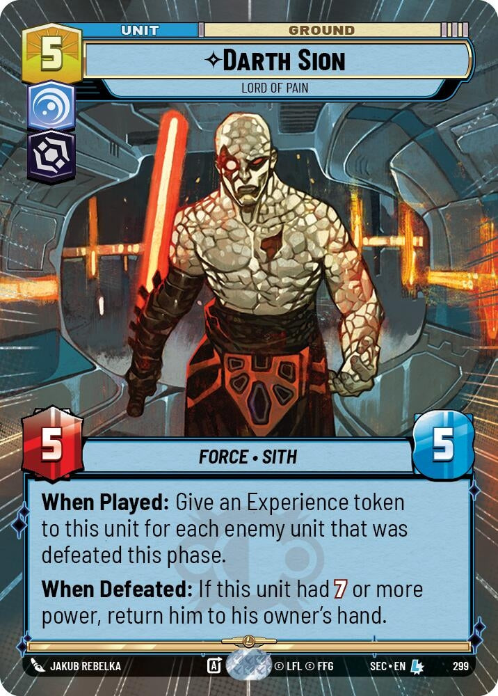 Image for Darth Sion - Lord of Pain (Hyperspace) (299) (Secrets of Power) - Star Wars: Unlimited