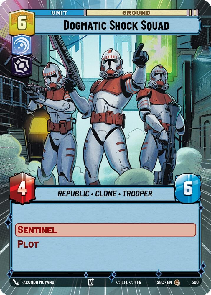 Image for Dogmatic Shock Squad (Hyperspace) (300) (Secrets of Power) - Star Wars: Unlimited