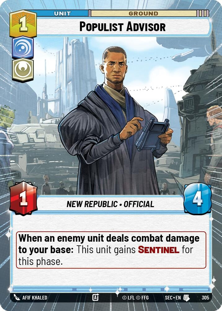 Image for Populist Advisor (Hyperspace) (305) (Secrets of Power) - Star Wars: Unlimited