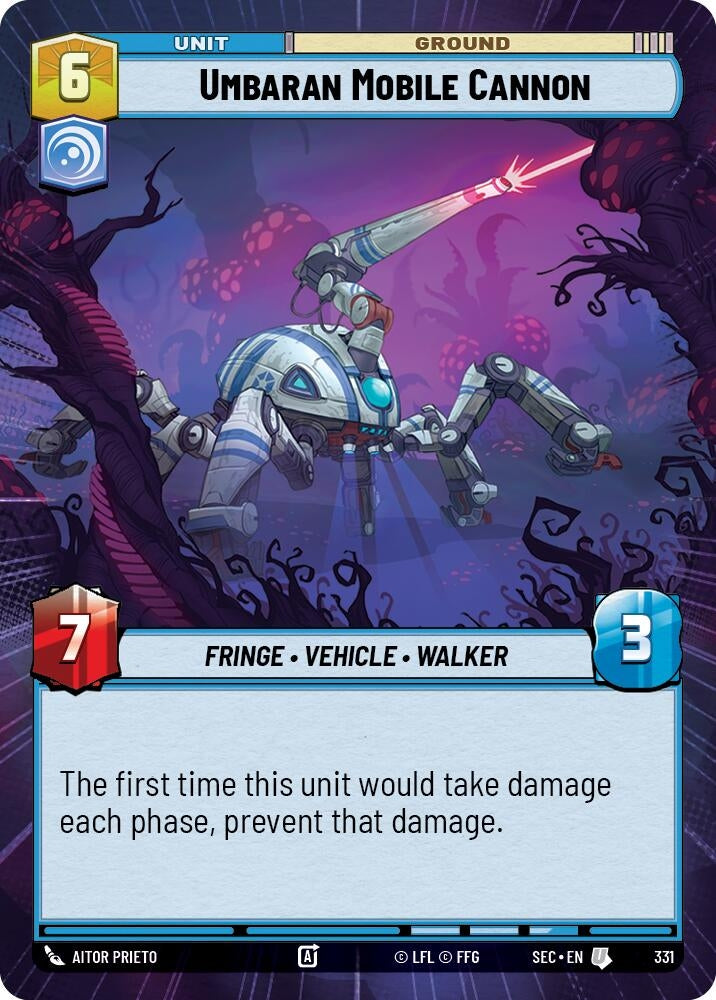 Image for Umbaran Mobile Cannon (Hyperspace) (331) (Secrets of Power) - Star Wars: Unlimited