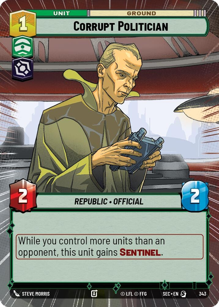 Image for Corrupt Politician (Hyperspace) (343) (Secrets of Power) - Star Wars: Unlimited