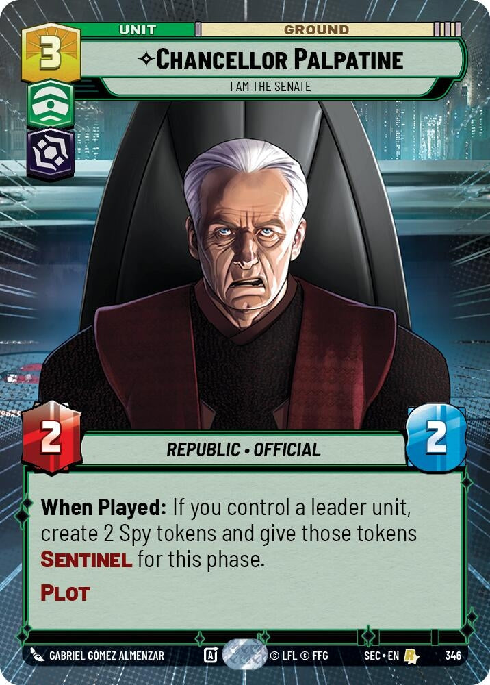 Image for Chancellor Palpatine - I Am the Senate (Hyperspace) (346) (Secrets of Power) - Star Wars: Unlimited