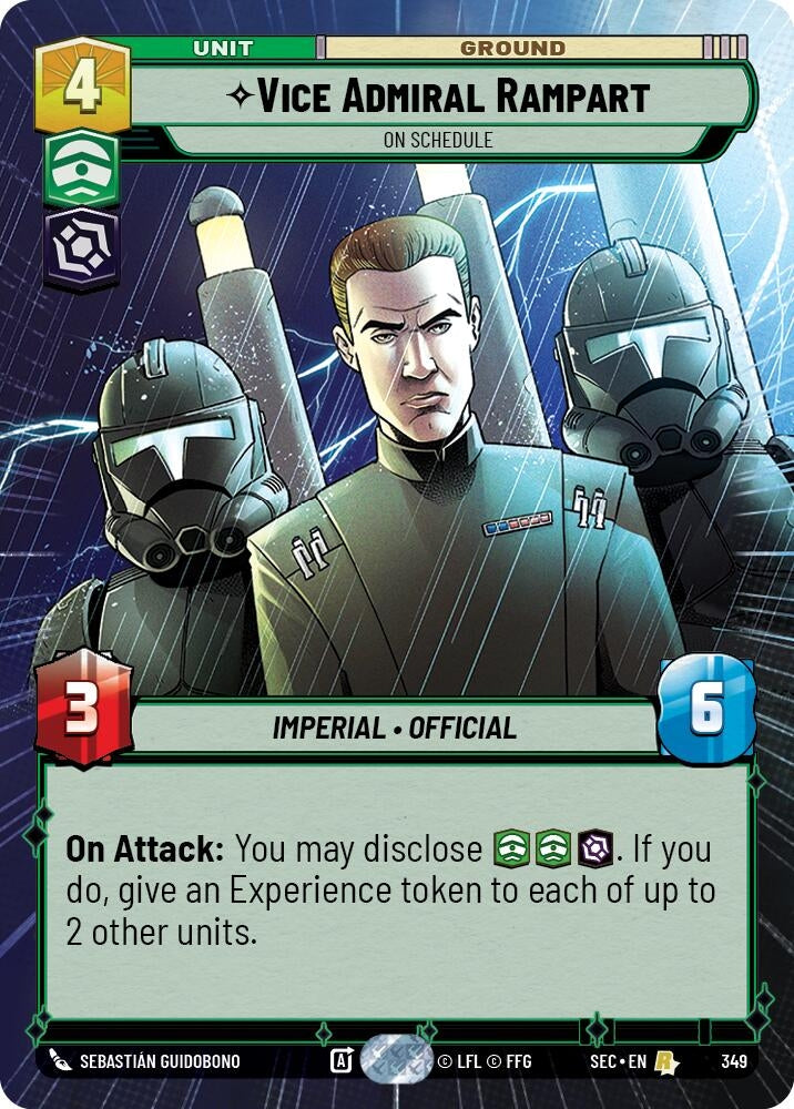 Image for Vice Admiral Rampart - On Schedule (Hyperspace) (349) (Secrets of Power) - Star Wars: Unlimited
