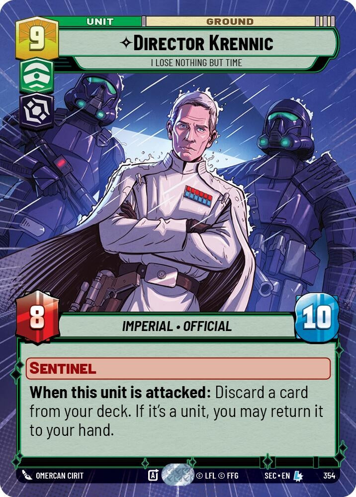 Image for Director Krennic - I Lose Nothing But Time (Hyperspace) (354) (Secrets of Power) - Star Wars: Unlimited