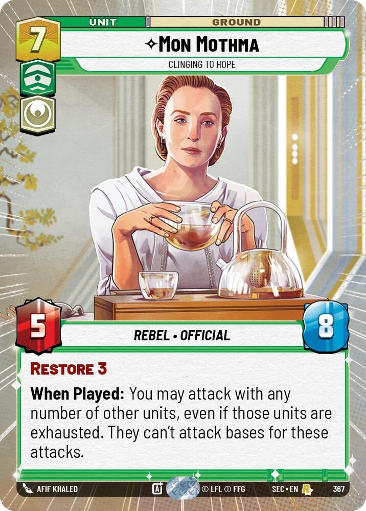 Image for Mon Mothma - Clinging to Hope (Hyperspace) (367) (Secrets of Power) - Star Wars: Unlimited