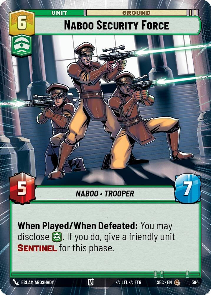 Image for Naboo Security Force (Hyperspace) (384) (Secrets of Power) - Star Wars: Unlimited