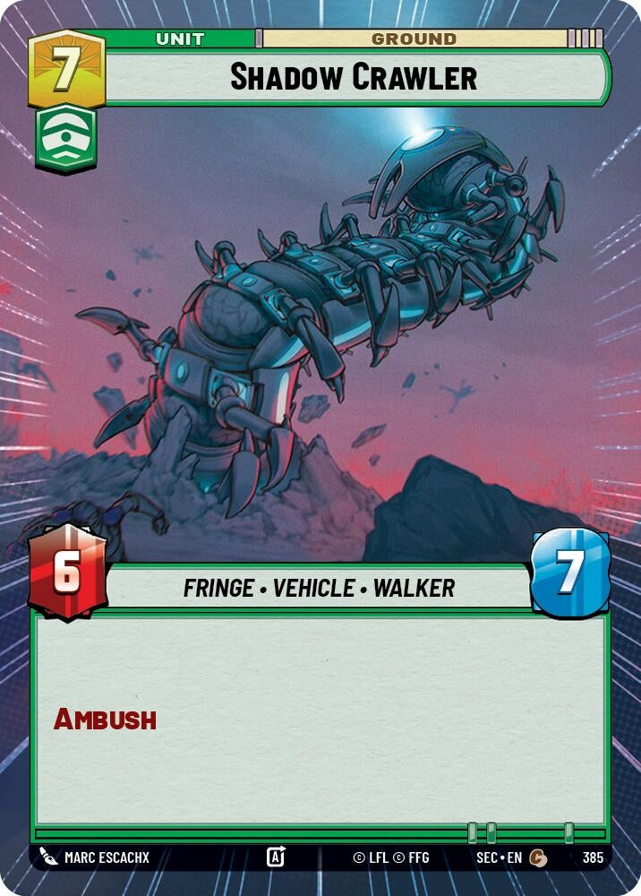 Image for Shadow Crawler (Hyperspace) (385) (Secrets of Power) - Star Wars: Unlimited