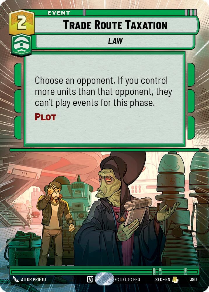 Image for Trade Route Taxation (Hyperspace) (390) (Secrets of Power) - Star Wars: Unlimited