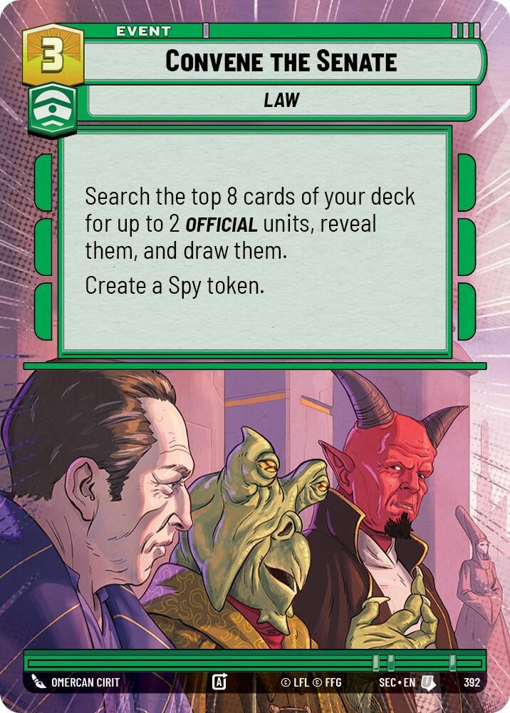 Image for Convene the Senate (Hyperspace) (392) (Secrets of Power) - Star Wars: Unlimited
