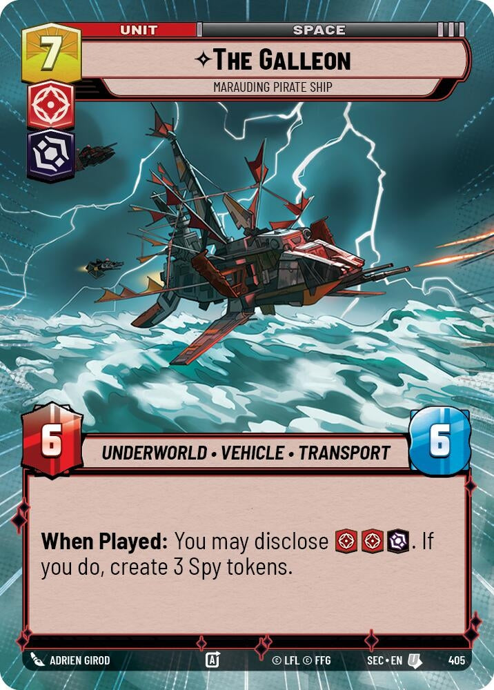 Image for The Galleon - Marauding Pirate Ship (Hyperspace) (405) (Secrets of Power) - Star Wars: Unlimited