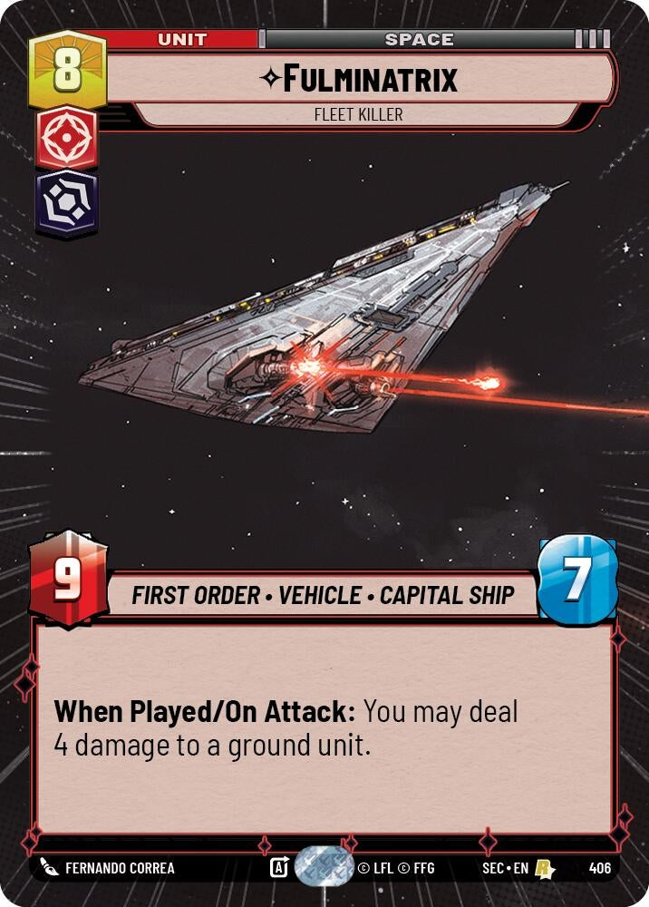 Image for Fulminatrix - Fleet Killer (Hyperspace) (406) (Secrets of Power) - Star Wars: Unlimited