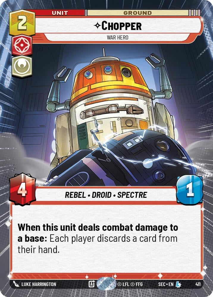 Image for Chopper - War Hero (Hyperspace) (411) (Secrets of Power) - Star Wars: Unlimited