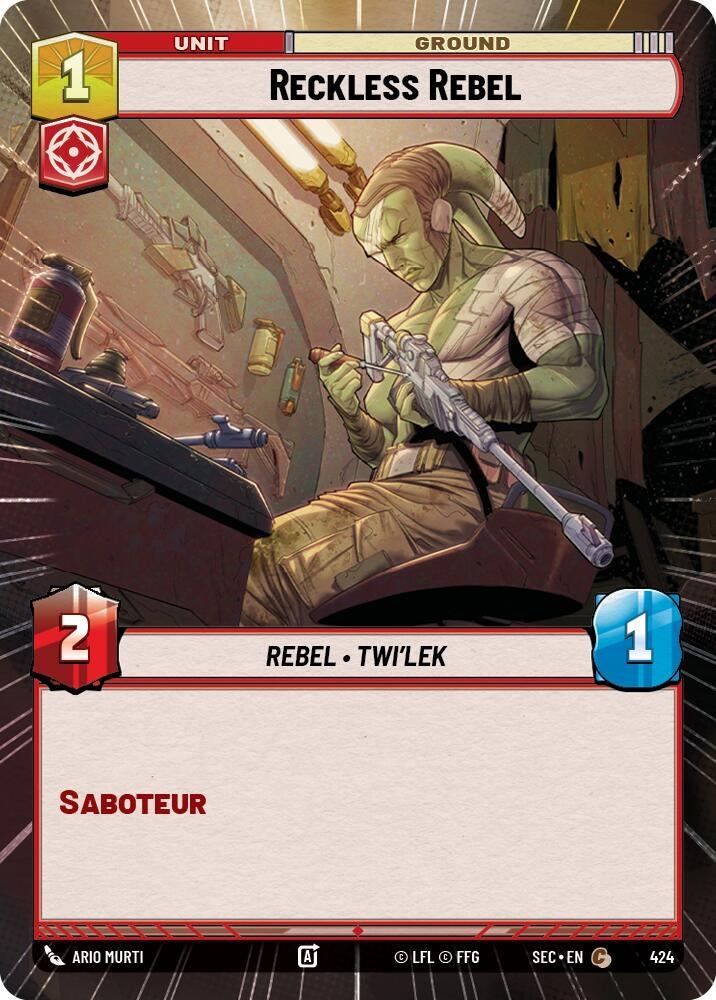 Image for Reckless Rebel (Hyperspace) (424) (Secrets of Power) - Star Wars: Unlimited