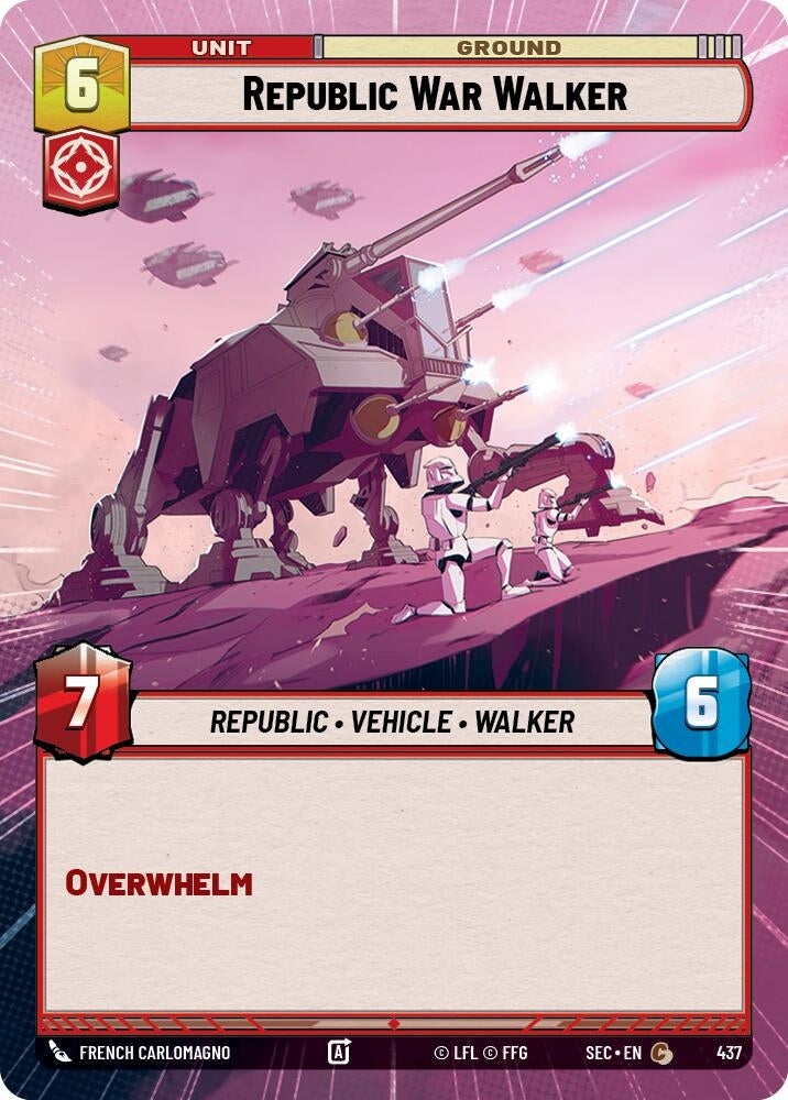 Image for Republic War Walker (Hyperspace) (437) (Secrets of Power) - Star Wars: Unlimited