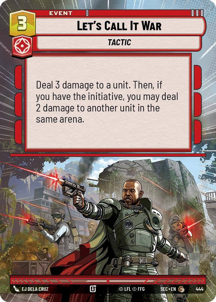 Image for Let's Call It War (Hyperspace) (444) (Secrets of Power) - Star Wars: Unlimited