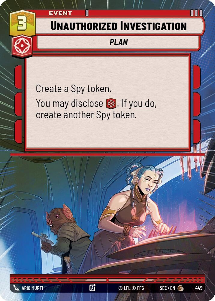 Image for Unauthorized Investigation (Hyperspace) (445) (Secrets of Power) - Star Wars: Unlimited