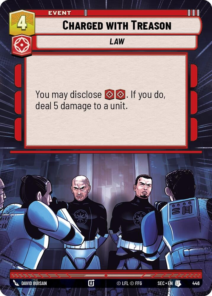 Image for Charged with Treason (Hyperspace) (446) (Secrets of Power) - Star Wars: Unlimited