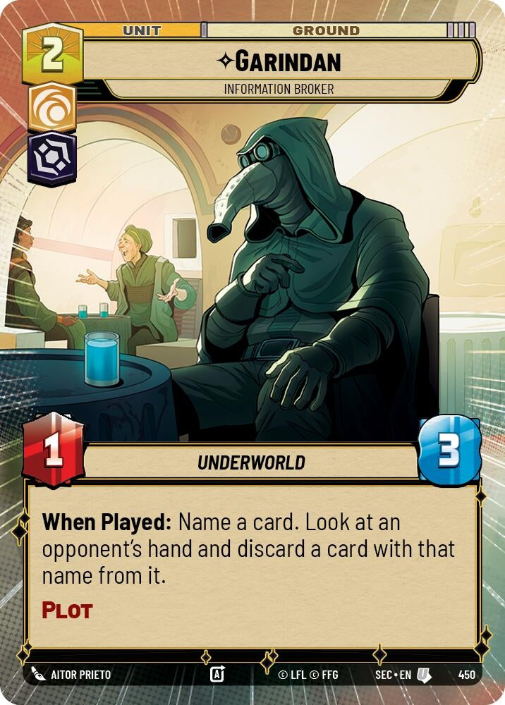 Image for Garindan - Information Broker (Hyperspace) (450) (Secrets of Power) - Star Wars: Unlimited