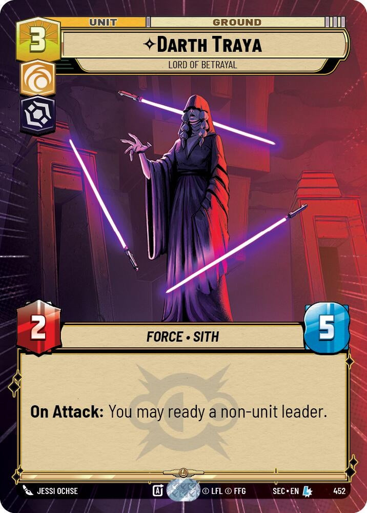 Image for Darth Traya - Lord of Betrayal (Hyperspace) (452) (Secrets of Power) - Star Wars: Unlimited