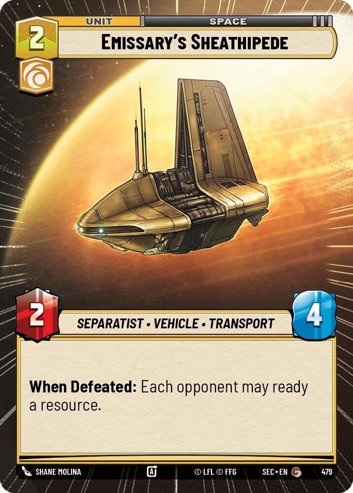 Image for Emissary's Sheathipede (Hyperspace) (479) (Secrets of Power) - Star Wars: Unlimited