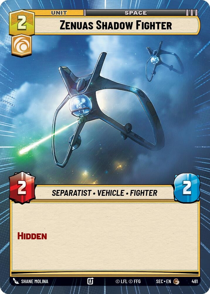 Image for Zenuas Shadow Fighter (Hyperspace) (481) (Secrets of Power) - Star Wars: Unlimited