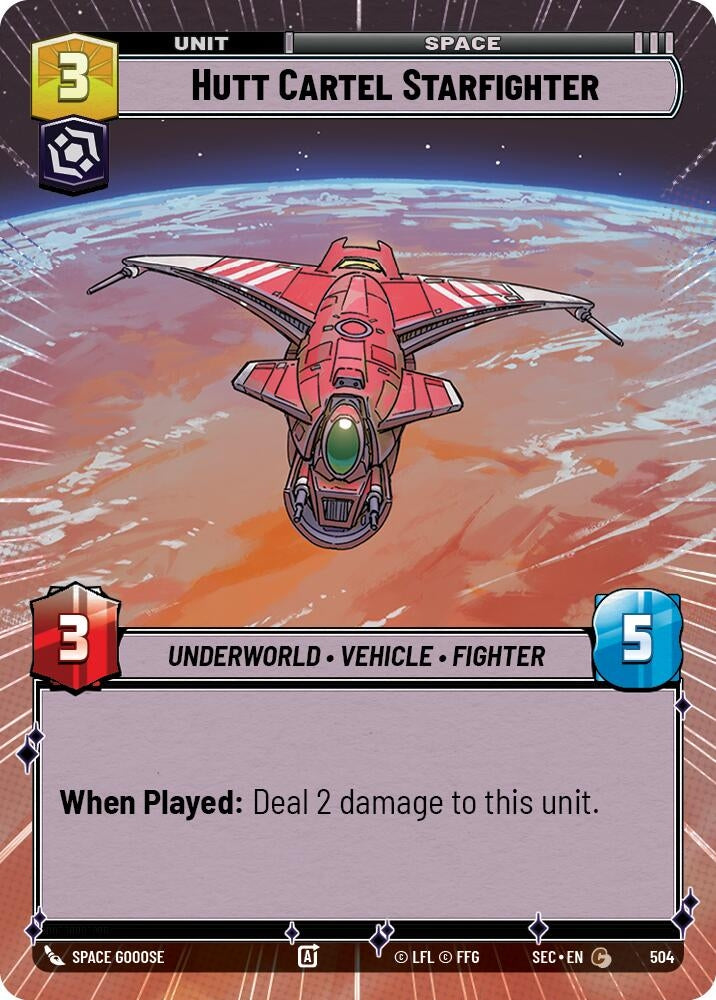 Image for Hutt Cartel Starfighter (Hyperspace) (504) (Secrets of Power) - Star Wars: Unlimited