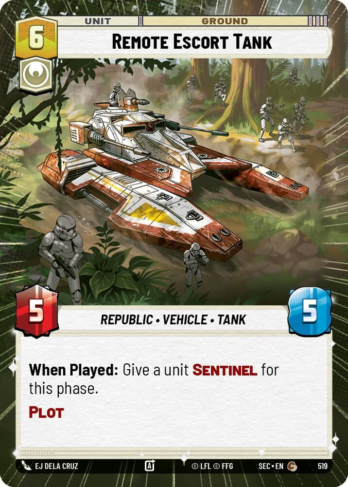 Image for Remote Escort Tank (Hyperspace) (519) (Secrets of Power) - Star Wars: Unlimited