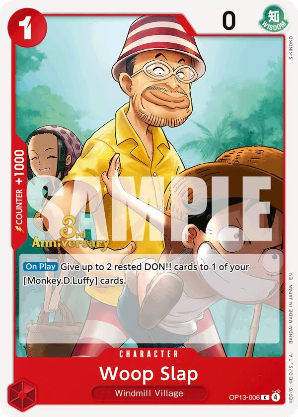 Image for Woop Slap (OP13-006) (Carrying On His Will: 3rd Anniversary Tournament Cards) - One Piece Card Game