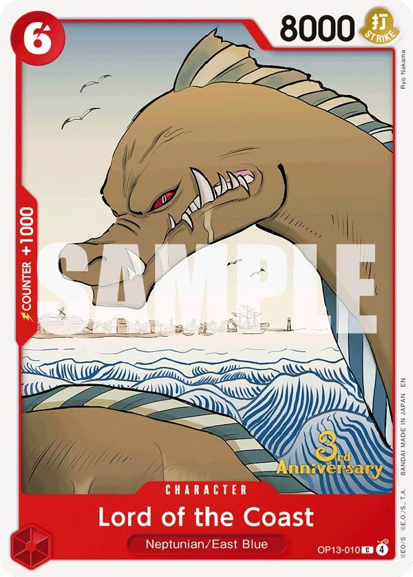Image for Lord of the Coast (OP13-010) (Carrying On His Will: 3rd Anniversary Tournament Cards) - One Piece Card Game