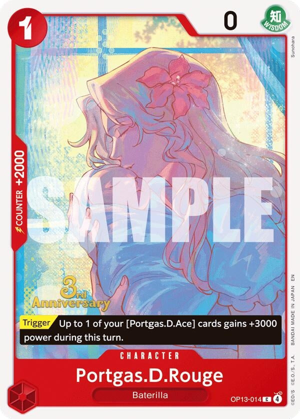 Image for Portgas.D.Rouge (OP13-014) (Carrying On His Will: 3rd Anniversary Tournament Cards) - One Piece Card Game