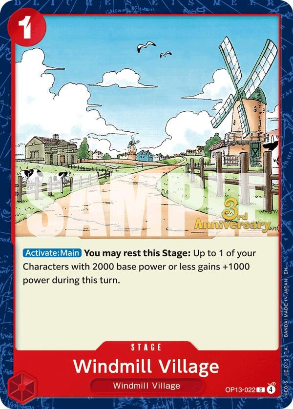 Image for Windmill Village (OP13-022) (Carrying On His Will: 3rd Anniversary Tournament Cards) - One Piece Card Game