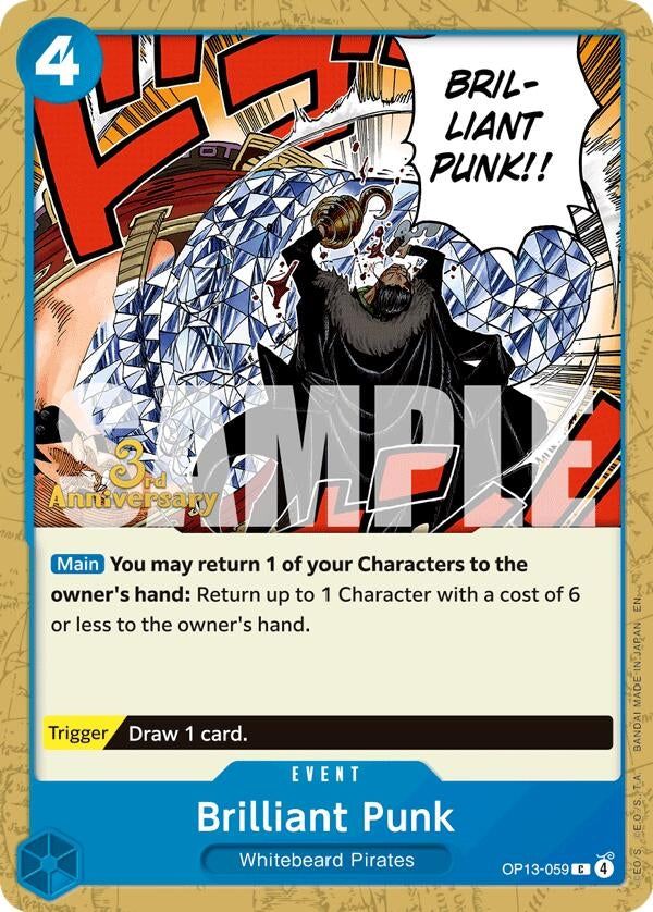 Image for Brilliant Punk (OP13-059) (Carrying On His Will: 3rd Anniversary Tournament Cards) - One Piece Card Game
