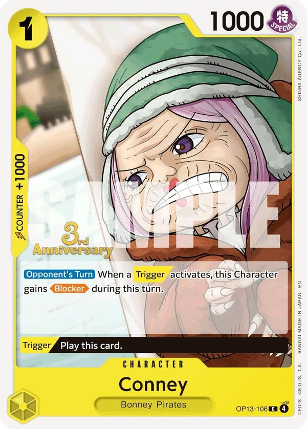 Image for Conney (OP13-106) (Carrying On His Will: 3rd Anniversary Tournament Cards) - One Piece Card Game