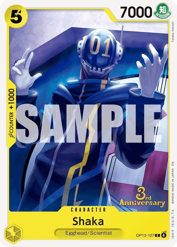 Image for Shaka (OP13-107) (Carrying On His Will: 3rd Anniversary Tournament Cards) - One Piece Card Game