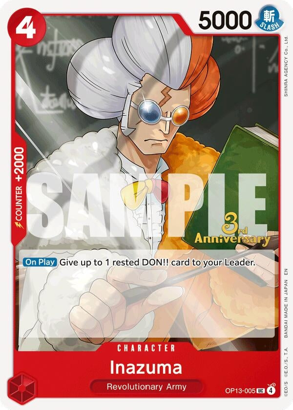 Image for Inazuma (OP13-005) (Carrying On His Will: 3rd Anniversary Tournament Cards) - One Piece Card Game