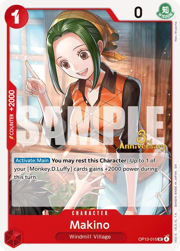Image for Makino (OP13-015) (Carrying On His Will: 3rd Anniversary Tournament Cards) - One Piece Card Game