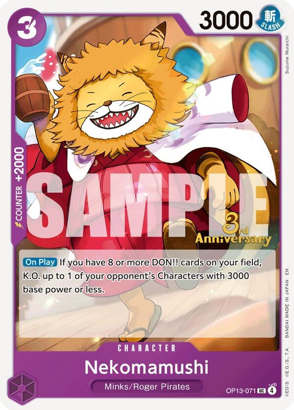Image for Nekomamushi (OP13-071) (Carrying On His Will: 3rd Anniversary Tournament Cards) - One Piece Card Game