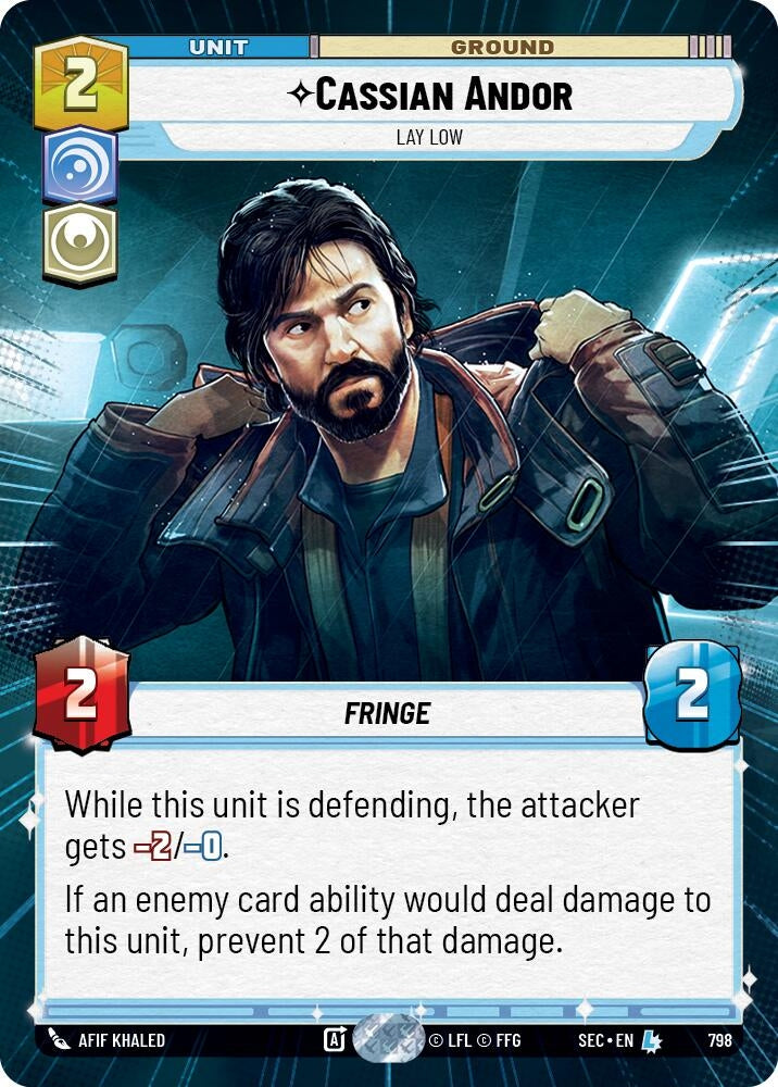 Image for Cassian Andor - Lay Low (Hyperspace Foil) (798) (Secrets of Power) - Star Wars: Unlimited