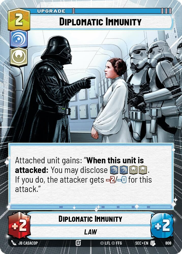 Image for Diplomatic Immunity (Hyperspace Foil) (808) (Secrets of Power) - Star Wars: Unlimited