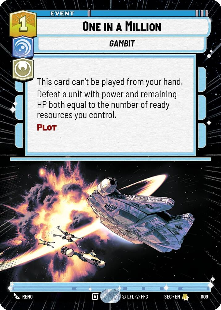 Image for One in a Million (Hyperspace Foil) (809) (Secrets of Power) - Star Wars: Unlimited