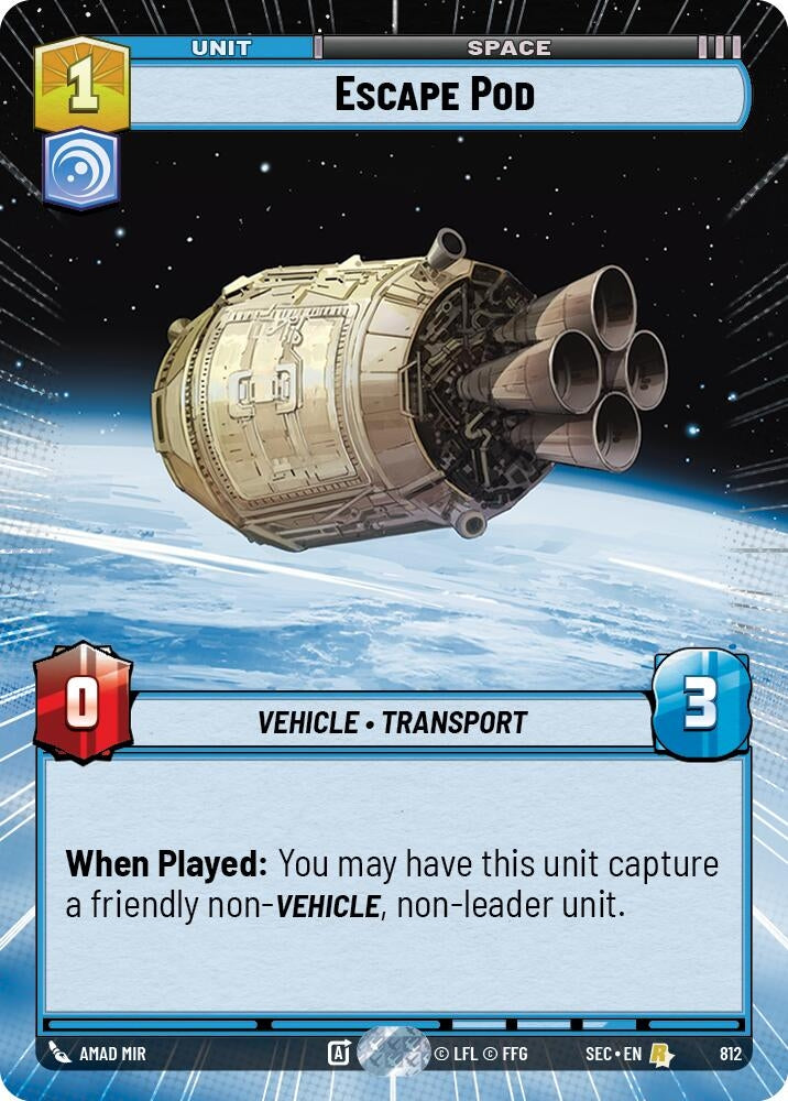 Image for Escape Pod (Hyperspace Foil) (812) (Secrets of Power) - Star Wars: Unlimited