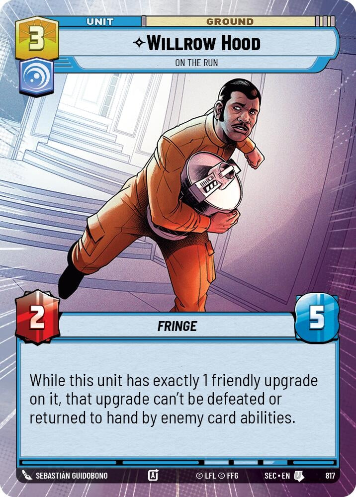 Image for Willrow Hood - On the Run (Hyperspace Foil) (817) (Secrets of Power) - Star Wars: Unlimited