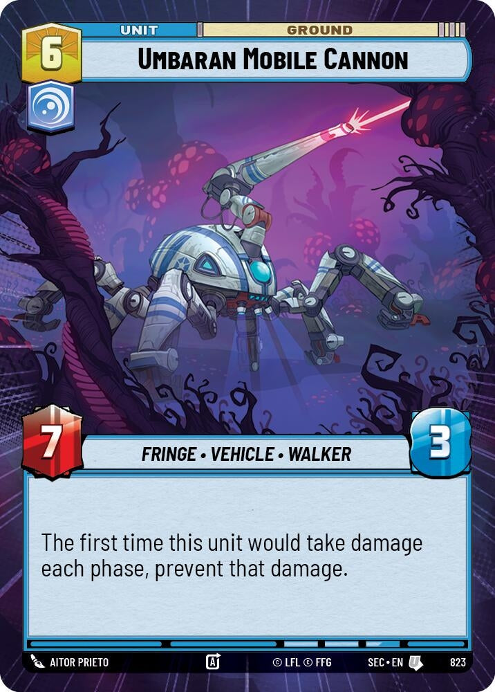 Image for Umbaran Mobile Cannon (Hyperspace Foil) (823) (Secrets of Power) - Star Wars: Unlimited