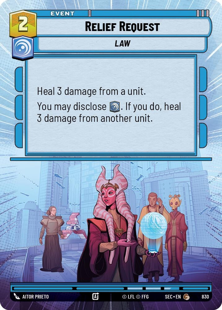 Image for Relief Request (Hyperspace Foil) (830) (Secrets of Power) - Star Wars: Unlimited