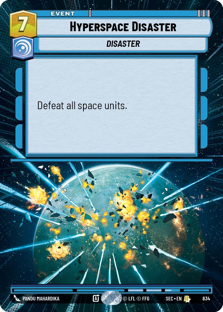 Image for Hyperspace Disaster (Hyperspace Foil) (834) (Secrets of Power) - Star Wars: Unlimited