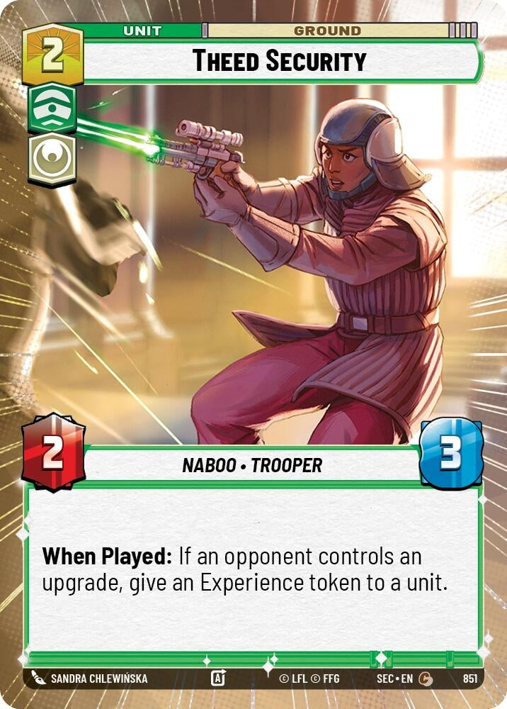 Image for Theed Security (Hyperspace Foil) (851) (Secrets of Power) - Star Wars: Unlimited
