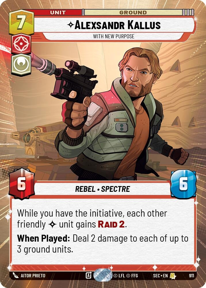 Image for Alexsandr Kallus - With New Purpose (Hyperspace Foil) (911) (Secrets of Power) - Star Wars: Unlimited